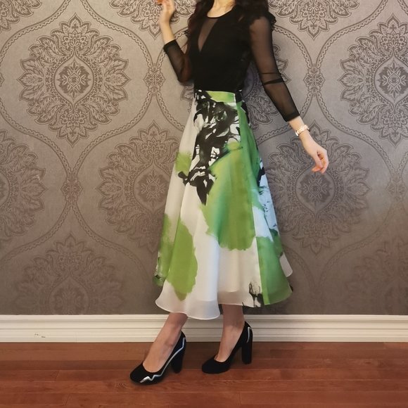 Custom made 100% silk skirt - Picture 2 of 14
